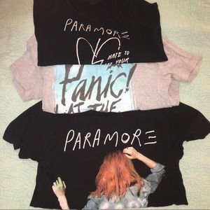 Band shirt bundle (Paramore, panic at the disco)